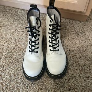 White Doc Martens, Women's size 7.